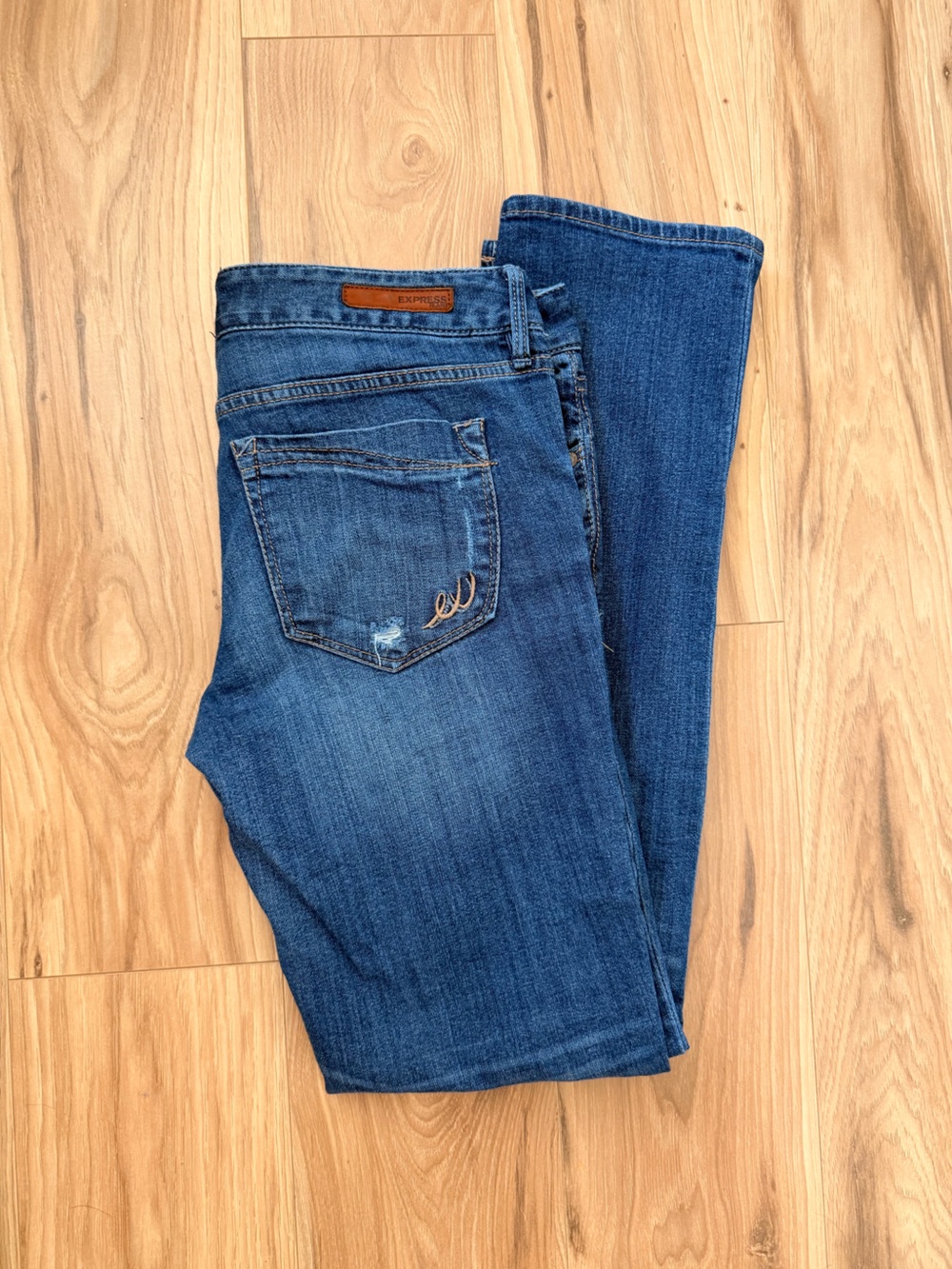 Express Women's Dark Blue Skinny Jeans